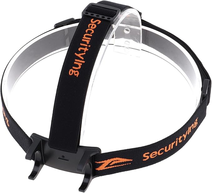 SecurityIng Elastic Headband Adjustable Headlight Strap with 400mm Head Fastening Strap for 22mm - 26mm Headlight Bracket, Nylon Headlamp Straps (1 Pack)