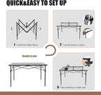 Portable Outdoor Camping Table, Oversize Aluminum Roll Up Lightweight Folding Table for Picnic, Barbecue, Beach, Tailgating, Party, Backyard, Indoor and Outdoor, Stable and Durable