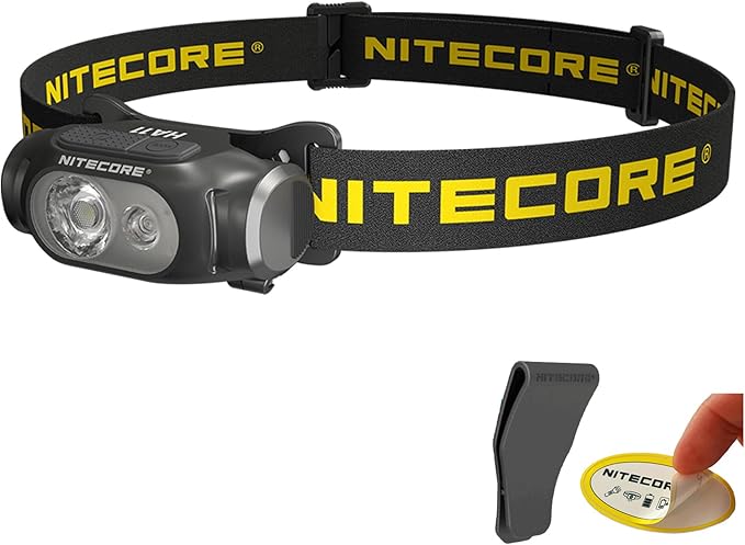 Nitecore HA11 Camping Headlamp, 240 Lumen Ultra Lightweight, use 1xAA Battery with Multi-Purpose Clip (Strap Headband)