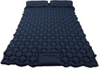 Alomejor Double Sleeping Pad, Self Inflating Camping Mat, Snap Buttons, TPU Coating with Lightweight Design, for Outdoor Camping (Blue) (Blue)