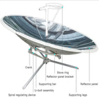 Concentrated Solar Cooker 1800W Portable Parabolic Solar Cooker Foldable Solar Grill Outdoor Stove for Outdoor Camping Cooking Grilling Barbecue, Diameter 59"