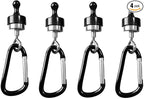4Pack Camping tent Magnet,Magnetic Hooks for Canopy, Magnet Clip Hanger with Carabiner for Camping, Heavy Duty Earth Magnets, Cruise Hanging, Multifunctional Tent Canopy, Suitable Tents Swivel Snap