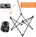 MOON LENCE Ultralight Folding Camping Table, Compact,Portbale with Carry Bag, for Outdoor Cooking, Picnic, Camp, Boat, Travel (Black - S)