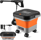 Portable Cordless Pressure Washer with 3.4-Gallon Tank, 6-in-1 Nozzle, Max 330PSI, 30000mAh Lithium Battery, Portable Sprayer Washer for Home, Camping, and Pet Cleaning