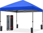 ABCCANOPY Pop Up Canopy - Outdoor Patio Portable Canopy Tent Heavy Duty for Backyard and Deck with 4 Sandbags(Royal Blue, 8x8)