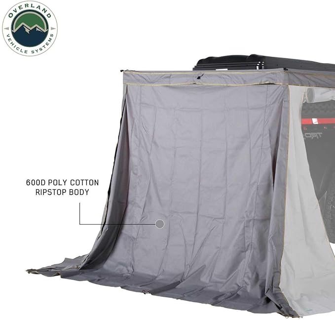 Overland Vehicle Systems HD Nomadic 270 LTE Passengers Side Awning Wall 3 and 4 | Dark Gray | Awning Sold Separately | 18359909