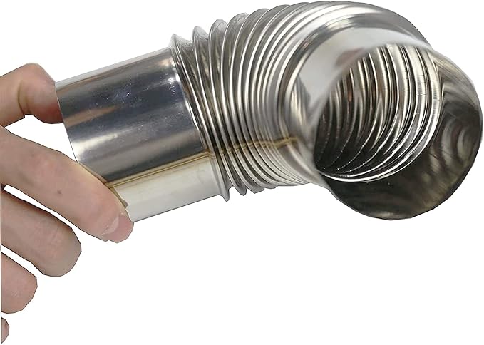 2.36" Elbow Stove Pipe Stainless Steel Chimney Flue for Outdoor Camping Wood Stove 90/45 Degree