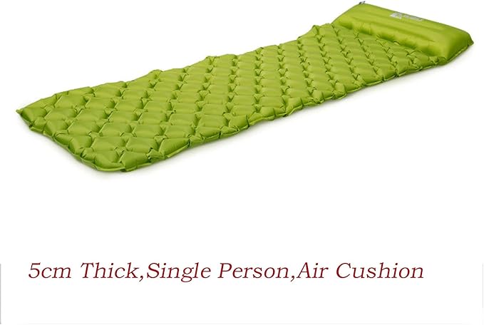 Outdoor Lightweight Camping Equipment, Moisture-Proof Pad, Inflatable Bed, Thickened Floor Mat, Portable Tent Sleeping Pad, Air Cushion(Fruit Green,224x68x5cm(88x27x2inch))
