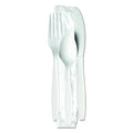 Dixie Individually Wrapped 3-Piece Heavy-Weight Polystyrene Plastic Fork, Knife, and Teaspoon, Cutlery Kit by GP PRO (Georgia-Pacific), White, CH26C7, (Case of 250 Kits)