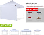 ABCCANOPY Instant Canopy SunWall 10x15 FT, 1 Pack Sidewall Only, No Frame or Top, Red