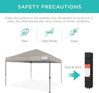 Best Choice Products 10x10ft Pop Up Canopy Tent, Outdoor Shade, 1 Person 1 Minute Set Up, Carry Case, 4 Weight Bags - Light Gray