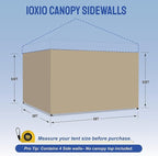 CROWN SHADES 10x10 Canopy Sidewalls (4pck) - Side Walls 10x10, Sidewalls for Canopy - Tent Accessories, Beige