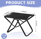 Geelin Folding Outdoor Side Table 22.8'' x 14.2'' x 15.7'' High Carbon Steel Portable Camping End Table for Outdoor Picnic Hiking Travel Patio Pool Balcony Deck