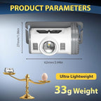 LED Headlamp Rechargeable Type-C, 2 Pack Super Bright Head Lamps, 8 Modes Clip on Head Lightweight Headlight IPX4 Water Resistant for Cycling Running Camping for Kids Adults