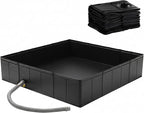 Portable Shower Pan 41"x41"x10" Large Outdoor Shower Tray Foldable Shower Base & Basin Floor for Camping RV Beach Pool Deck Pet Bathing Outdoor Indoor Shower Stall Enclosures