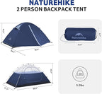 Naturehike Bleik 2-3 Person Camping Tent, Waterproof Double Layer Lightweight Backpacking Tents for Camping