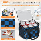 Coobiiya Large Expandable Insulated Lunch Bag Cooler Bag，12-23L Lunch Box for Men Double Deck Leakproof，Heavy Duty LunchBag Cooler Bags for Camping, Travel, Kayaking & Beach