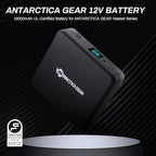 Antarctica Gear Heated Sleeping Bag, 5pcs Heating Areas Sleeping Bags with 16000mAh 12V Battery Pack, 3 Adjustable Heating Levels Cold Weather Sleeping Bag for All Season Hiking & Camping