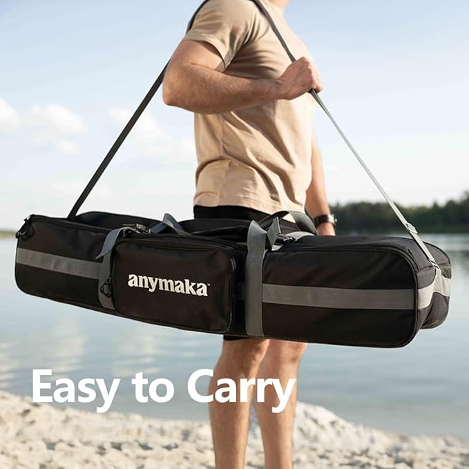 anymaka Set Up in 3 Seconds Hammock Stand - 550 LBS Capacity - Portable Hammock Stand Stable on Any Terrain, Weather Resistant Ocean Blue