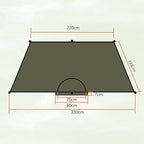 Onewind Lightweight Poncho Shelter, Solitary Shelter Cape Silnylon Emergency Survival Shelter Ultralight Minimalist Shelter for Camping Hiking Backpacking Bug Out Bag