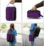 BEIMILY Lunch Box for Men Women Adults,Small Insulated Lunch Bag for Office Work Picnic,Reusable Portable Lunchbox,Soft Cooler Tote Bag(Dark Purple)