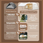 Easy Setup Inflatable Camping Tent, Waterproof 4 Season Air Tent with Hand Pump, Oxford Glamping Tent for 4/6/8 Adults
