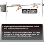 46" Outdoor Electric Rotisserie Grill Kit | 125LBS Pig Spit Rotisserie Grill | 45W Rotatable Motor BBQ Rotisserie Kit | Height Adjustable Spit Roaster Stand for Roasting Pig Lamb