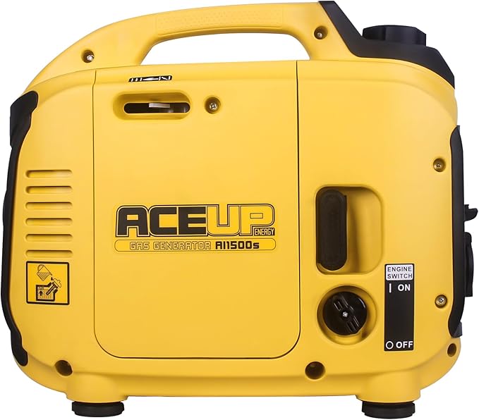 Aceup Energy 1500 Watt Portable Inverter Generator, Gas Powered Generator Ultra- Quiet for Home, EPA Compliant