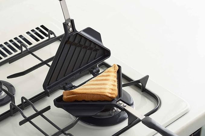 Yoshikawa SJ3209 Hot Sand Maker, For Gas Fire, Crispy Burning, Total Width 7.6 x Length 12.3 x Height 1.3 inches (19.2 x 31.2 x 3.4 cm), Light, Outdoor Activities, Camping