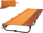 TIMBER RIDGE 20-Second Quick Set-Up Camping Cot, Lightweight Aluminum Folding Cot Low Profile with Zipper Closure, Portable Carry Bag for Camping, Travel and Outdoors, Support up to 225lbs, Orange