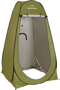 Your Choice Pop Up Privacy Shower Tent, 3.9 x 3.9 x 6.2FT Portable Camping Changing Room, Instant Setup Outdoor Shelter with Silver Coating, Vent Window & Carry Bag for Beach, Hiking & RV | Portable, for Camping, Beach, Hiking, with Carry Bag, Quick Setup