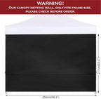 COOSHADE Instant Canopy SunWall 8x8 Canopy SideWall for Pop up Canopy Tent, 1 Pack Sidewall Only, Black