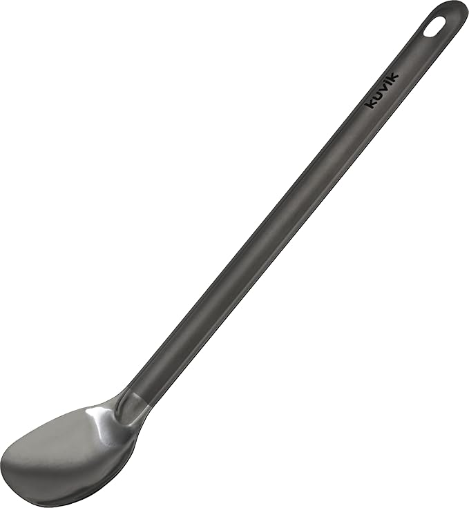 Kuvik Titanium Spoon/Spork Combo - Ultralight and Compact for Camping and Hiking
