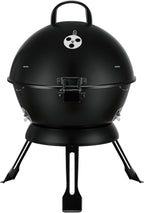 14-Inch Portable Barbecue Grill,Outdoor Small Grill with Dual Venting System and Warming Rack for Picnic, Camping, Backyard,Black