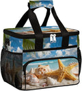 Beach Ocean Starfish Seashells Soft Cooler Bag Insulated Lunch Box for Men & Women, Large Leakproof Lunch Bag Portable Beach Cooler for Work, Picnic, Road Trips,Fishing, Travel, Camping,A-5