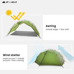 3FULGEAR Tai Chi 2 Ultralight Tent, Bivvy Ground Tent for 2 Person Rainproof Windproof 3/4 Camping Tents Season for Outdoor, Camping, Trekking, Kayaking, Climbing, Hiking, Fishing, Hunting