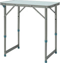 Outsunny 23" Folding Camping Table with Height Adjustability, Lightweight Portable Table with Carry Handle, Outdoor Folding Table Camping Accessories