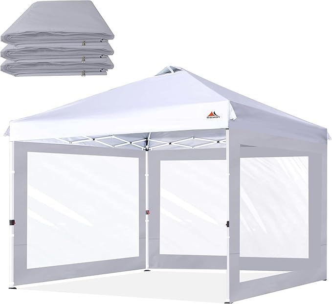 SCOCANOPY Clear Window Sidewall for 12x12 Canopy Frame, 3 Pack Sunwalls Only,(Light Grey)