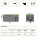 Alpicool Y15E Portable Fridge 12 Volt Car Refrigerator 17 Quart Freezer for Fishing, Camping, RV, Truck, Boat-12/24V DC