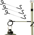 Camping Lantern Hooks, Outdoor Lighting Hooks for Camping Tent lamp Hanger, Bird feeders, Garden Lights, Lanterns, trinkets ; Sturdy Pole Hook for Tent Light, 3 pcs (Large & Long)