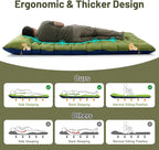 KASBAH Double Inflatable Camping Sleeping Pad,Thick 6 inch 2 Person Ultralight Sleeping Mat with Built-in Foot Pump and Pillow,Camping Essentials for Hiking,Backpacking,Traveling, Tent