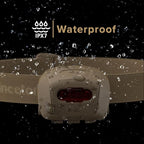 Princeton Tec Quad Tactical Headlamp with 4 Ultrabright RGB LEDs and 78 Lumens, IPX7 Water Resistance, Essential for Camping, Paddling, Trade Work, & Safety Preparedness, Sand