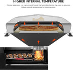 Stanbroil Wood Fired Pizza Oven Attachment Pizza Maker for Traeger, Pit Boss, Camp Chef, Green Mountain Grills, Z Grills, Smokin Brothers Pellet Grills, Silver