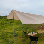 Bell Tent Set with Tent Tarp for 4 Season Camping, 300D Oxford Waterproof Yurt Tents with Porch and Top Stove Jack Living 4/6Person Family Tents