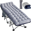 Slsy Oversized XXL Folding Camping Cot for Adults with Pad, Padded Portable Sleeping Cots, Camp Bed with Carry Bag for Outdoor Travel, Beach, Hiking