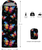 HOSIMA Dear Hunting Pattern Cold Weather Sleeping Bags for Kids Adults,Black Light Weight Waterproof Sleeping Bags for Outdoors Hiking.