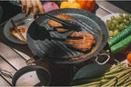 Fire-Maple Camping Griddle Plate | Nonstick Outdoor Portable Grill Pan for Stovetop | BBQ Gas Griddle Pan for Camping Stove Ridged Surfaces 31 X 31cm
