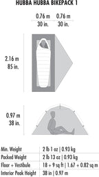 MSR Hubba Hubba Bikepack 1 Person Bikepacking Tent