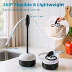 2 Pack Fly Fans for Tables Rechargeable, Indoor or Outdoor Use, Ideal for Camping, Party, Restaurant, Kitchen, and BBQ,with Tabletop and Hanging Hook Option.
