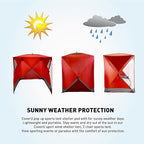 CoverU Sports Tent Pod For 3-4 People - RAIN or Sun Protection – NEW Large Pop Up Climate Canopy Shelter – Soccer, Football, Softball & Other Sporting Events and Parades - Patented and Patents Pending